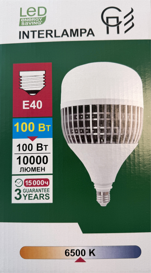 100 W LED (176-264 V) 6500К 9100 Лм Е27/Е40