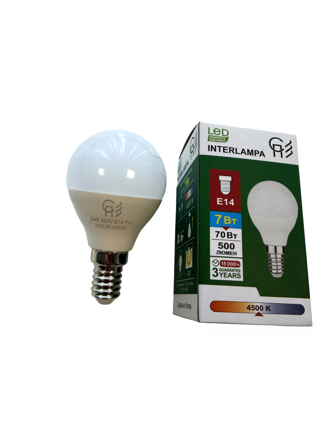 LED лампа E14 7W 230V 4500K 500 Лм