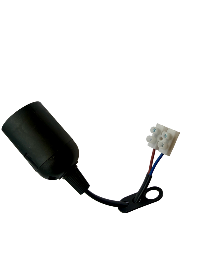 Патрон чёрный Е27 подвесной термопластик с клеммной колодкой