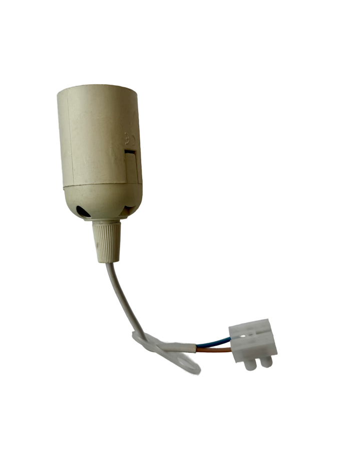 Патрон белый Е27 подвесной термопластик с клеммной колодкой